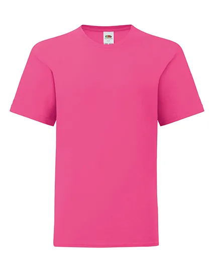 Kinder T-shirt Fruit of the Loom 61-023-0 Iconic in Kinder T-shirt Fruit of the Loom 61-023-0 Iconic - Fuchsia