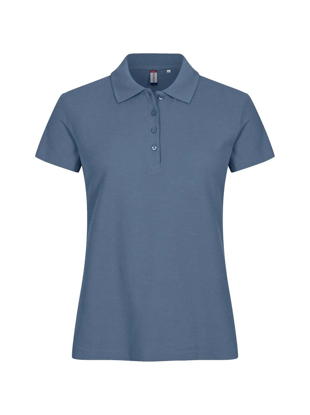 Dames Polo Clique Basic 028231 in Staal Blauw