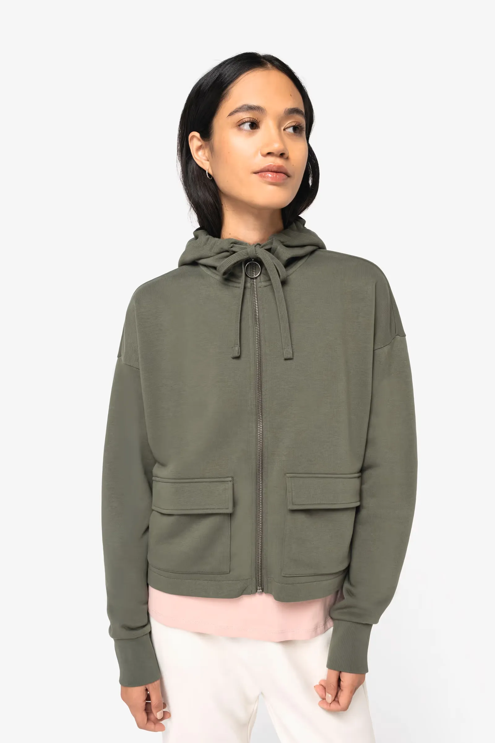 Dames Hoodie Full Zip Native Spirit Ecologisch NS409