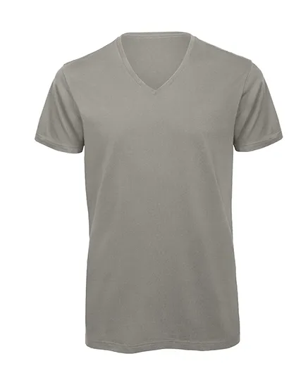 Heren T-Shirt B&C V hals Biologisch Inspire TM044 in Heren T-Shirt B&C V hals Biologisch Inspire TM044 - Light Grey