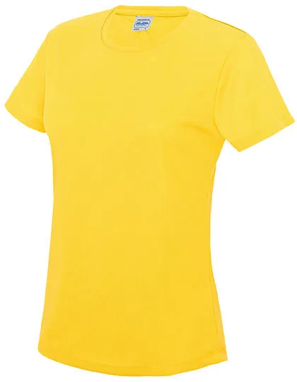 Dames Sportshirt AWDis JC005 in Dames Sportshirt AWDis JC005 - Sun Yellow