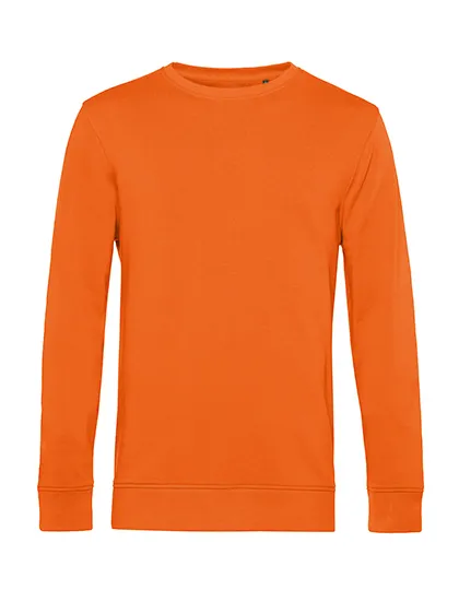 Organische heren Sweater B&C Inspire Crew Neck Sweat WU31B in Organische heren Sweater B&C Inspire Crew Neck Sweat WU31B - Pure Orange