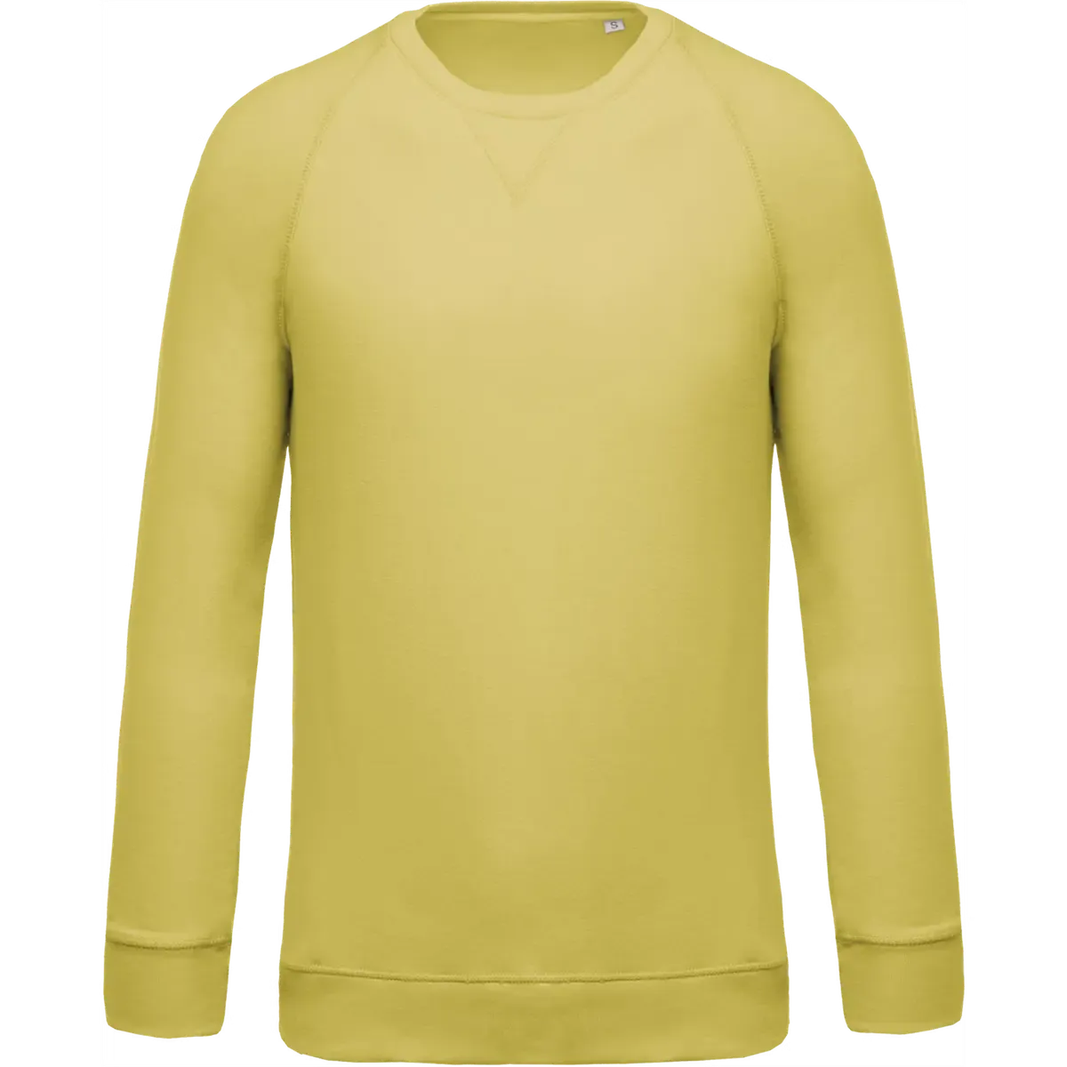 Heren Sweater Kariban BIO raglanmouwen K480 in Heren Sweater Kariban BIO raglanmouwen K480 Lemon Yellow