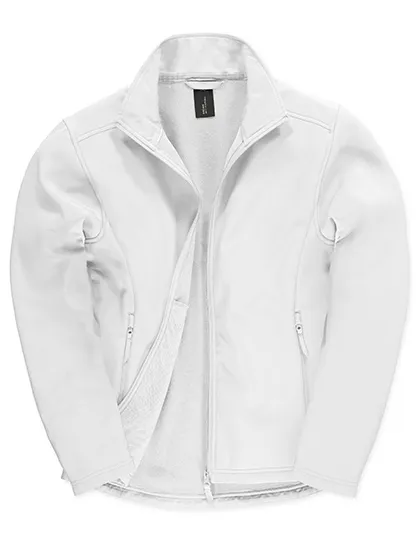Heren Softshell Jas B&C ID.701 JUI62 in Heren Softshell Jas B&C ID.701 JUI62 White