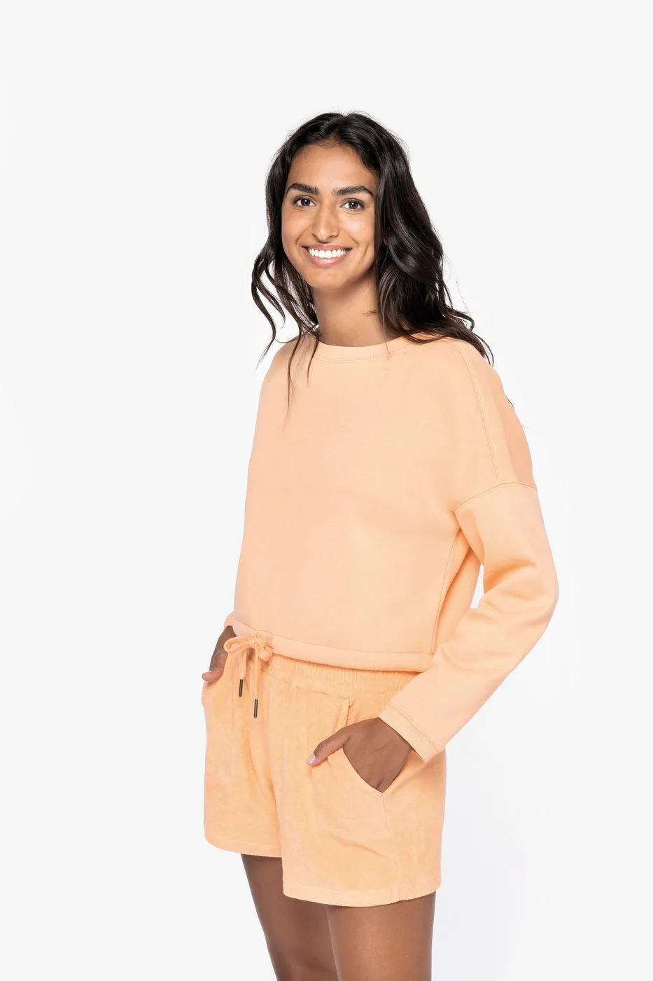 Dames Sweater Native Spirit Ecologische cropped NS429 productfoto