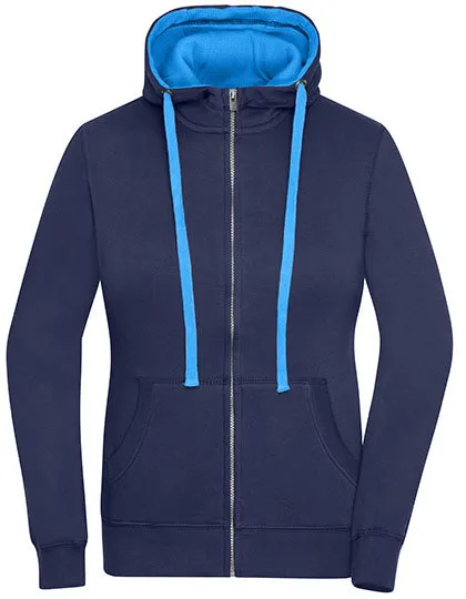 Dames Hooded Sweaters Lifestyle Daiber JN962 in Dames Hooded Sweaters Lifestyle Daiber JN962 - navy-cobalt