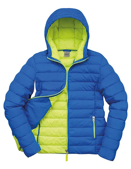 Dames Jas Result Snow Bird Hooded R194F in Dames Jas Result Snow Bird Hooded R194F Ocean Blue-Lime Punch