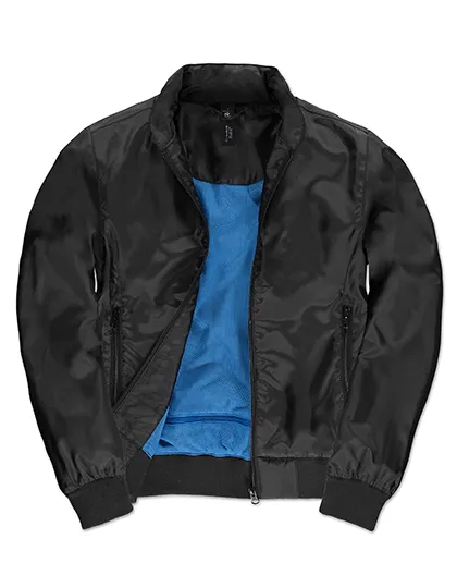 Dames jas B&C Trooper JW964 in Dames jas B&C Trooper JW964 Black-Cobalt Blue