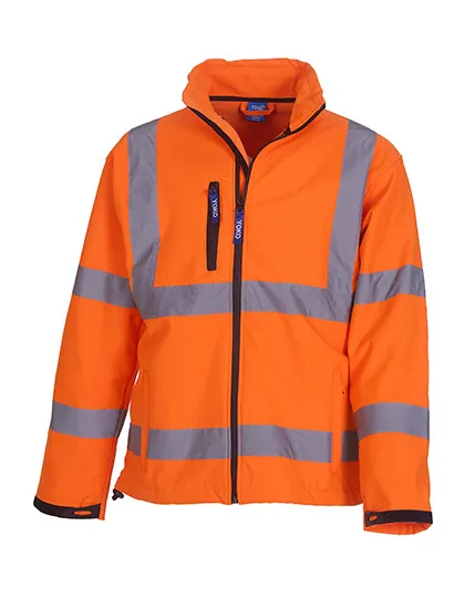 Softshell Jas High Visibility Yoko HVK09 in Softshell Jas High Visibility Yoko HVK09 Hi-Vis Orange