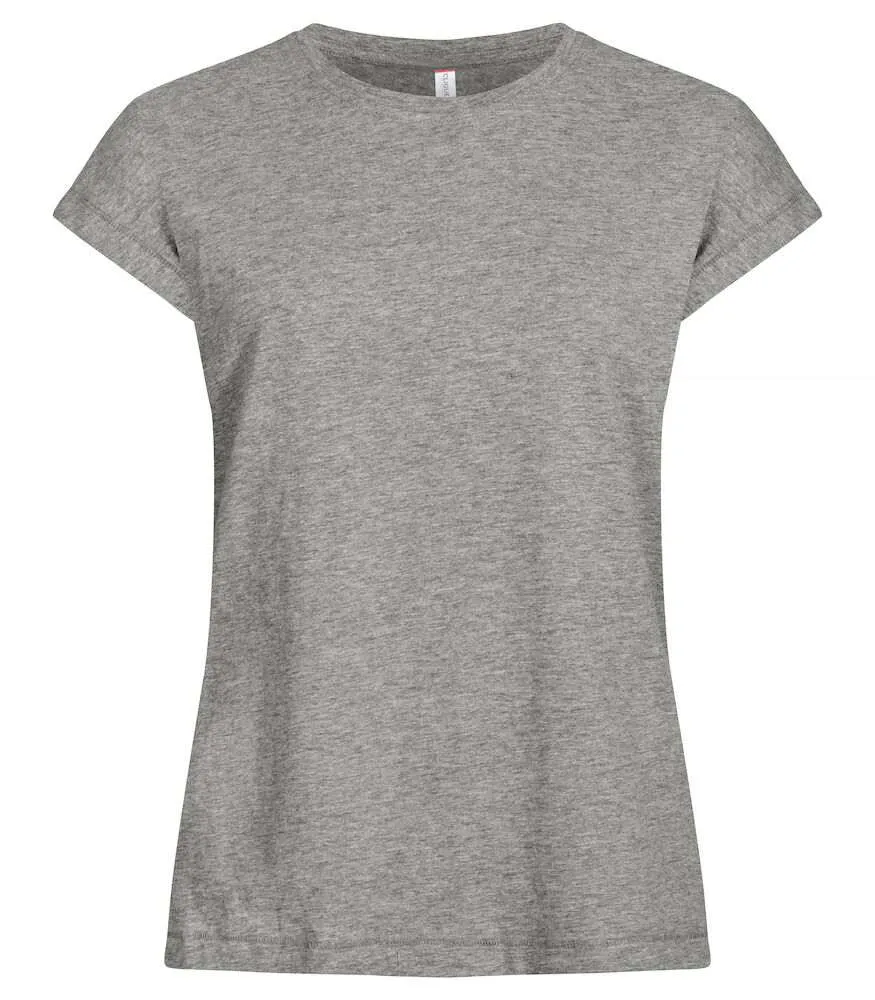 Dames T-shirt Clique Fashion Top 029005 in Grijsmelange