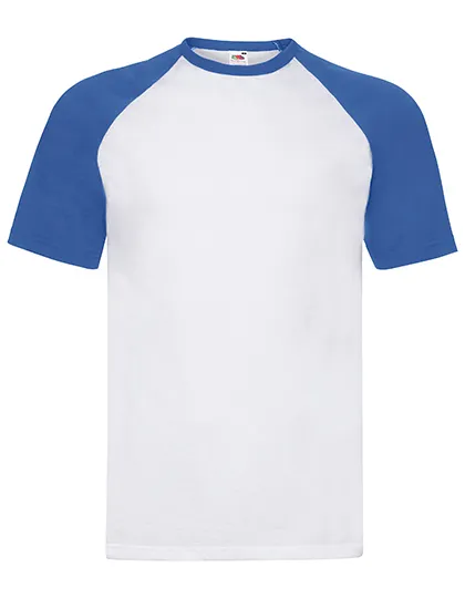 Baseball T-shirt Fruit of the Loom 61-026-0 in Baseball T-shirt Fruit of the Loom 61-026-0 - White/Royal