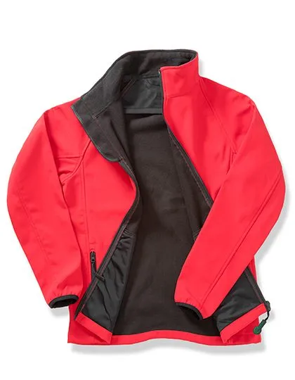 Dames Softshell Jas Result R231F in Dames Softshell Jas Result R231F Red/Black
