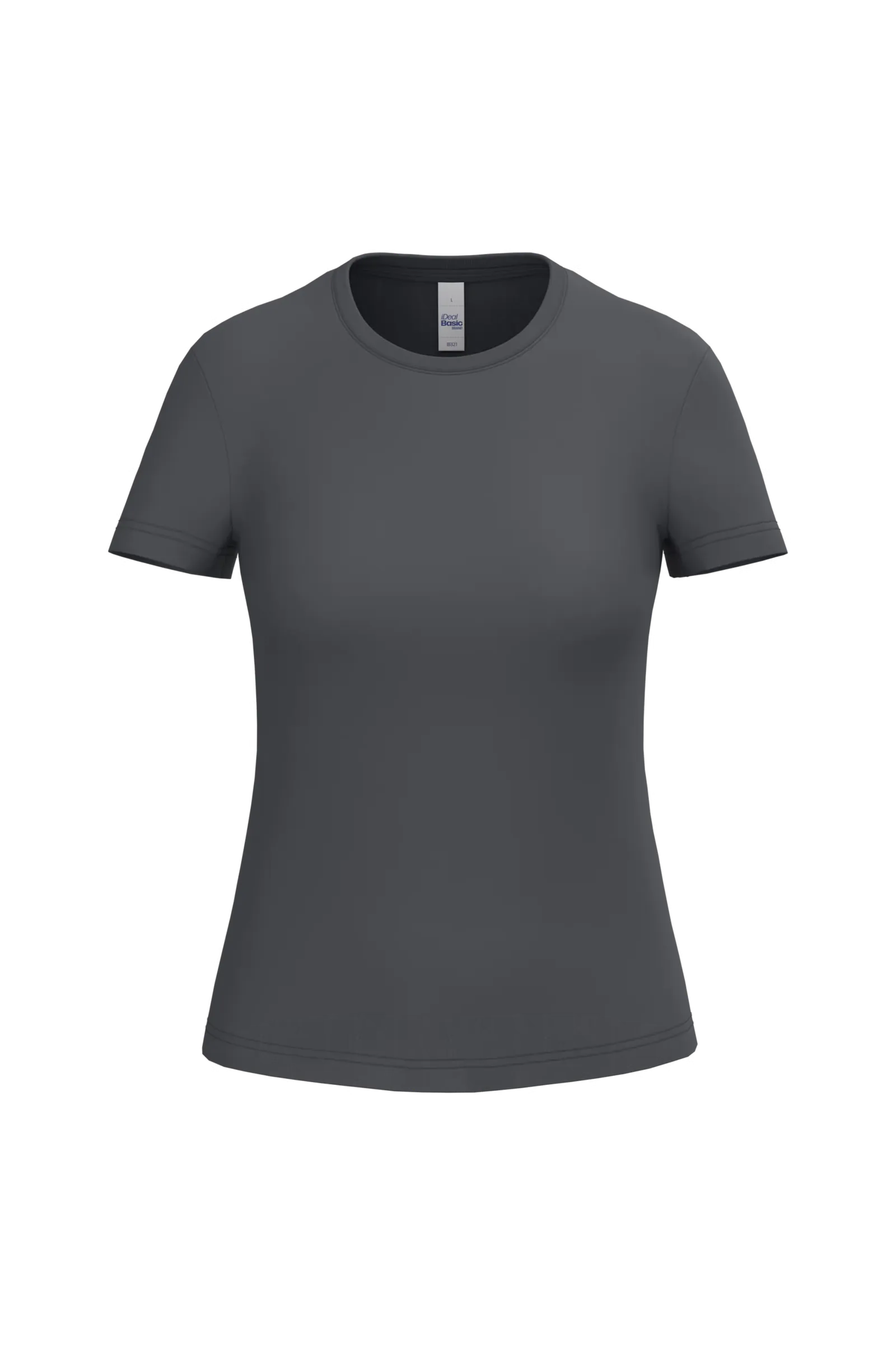 Dames T-shirt iDeal Basic Brand 190 IB321 in Dames T-shirt iDeal Basic Brand 190 IB321 - Dark Grey