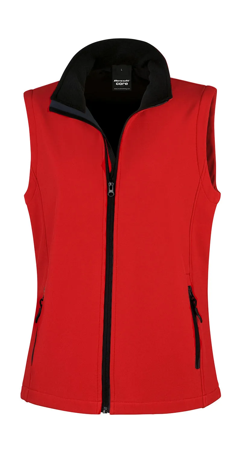 Dames Softshell Bodywarmer Result Printable R232F productfoto