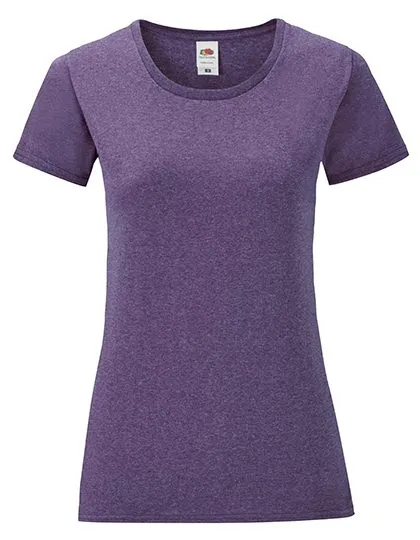 Dames T-shirt Iconic Fruit of the Loom 61-432-0 in Dames T-shirt Iconic Fruit of the Loom 61-432-0 - Heather Purple