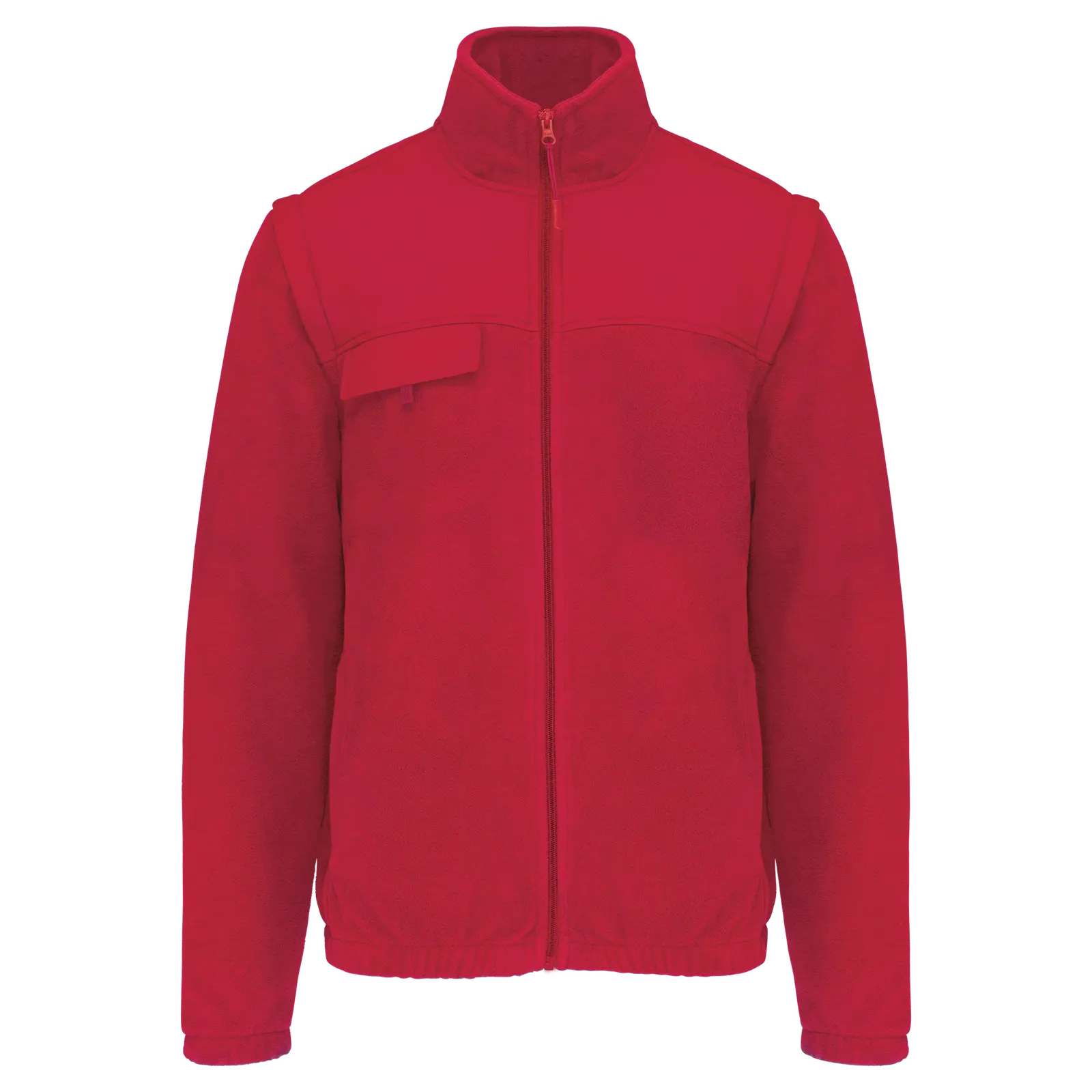 Heren Fleecevest WK afneembare mouwen WK9105 in Heren Fleecevest WK afneembare mouwen WK9105 Rood