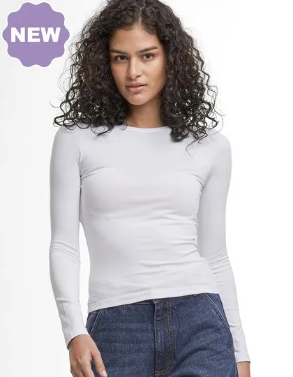 Dames T-shirt LS Build Your Brand Ultra Slim BY446