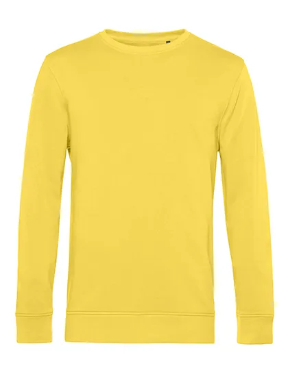 Organische heren Sweater B&C Inspire Crew Neck Sweat WU31B in Organische heren Sweater B&C Inspire Crew Neck Sweat WU31B - Yellow Fizz