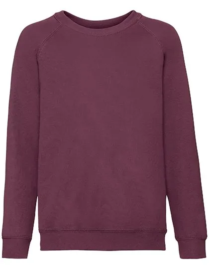 Kinder Sweater Classic Raglan Fruit of the Loom 62-039-0 in Burgundy