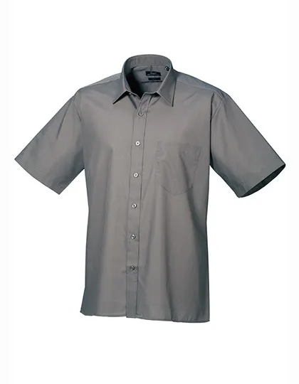 Overhemd korte mouw Popeline premier PR202 in overhemd korte mouw Popeline premier PR202 Dark Grey