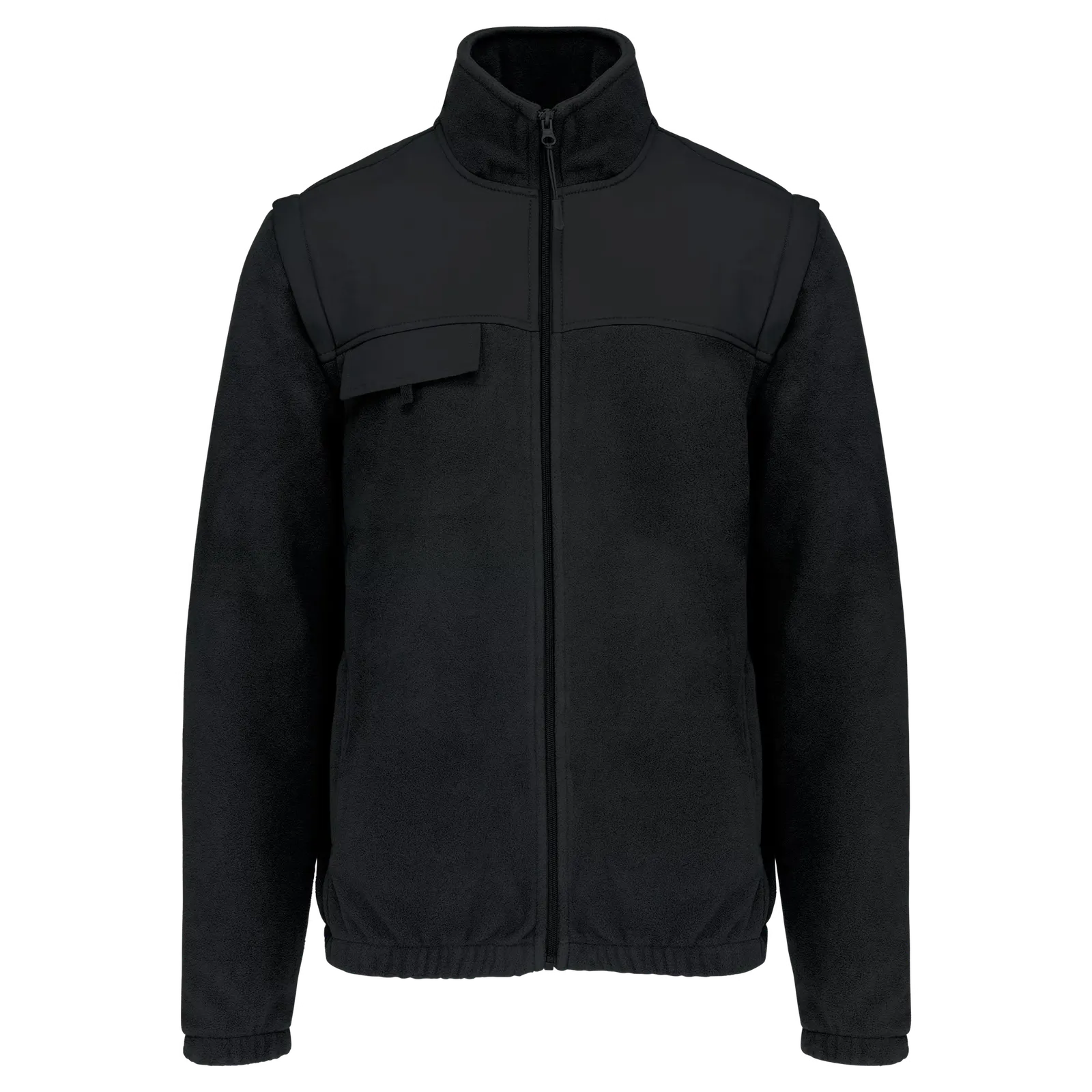 Heren Fleecevest WK afneembare mouwen WK9105 in Heren Fleecevest WK afneembare mouwen WK9105 Zwart