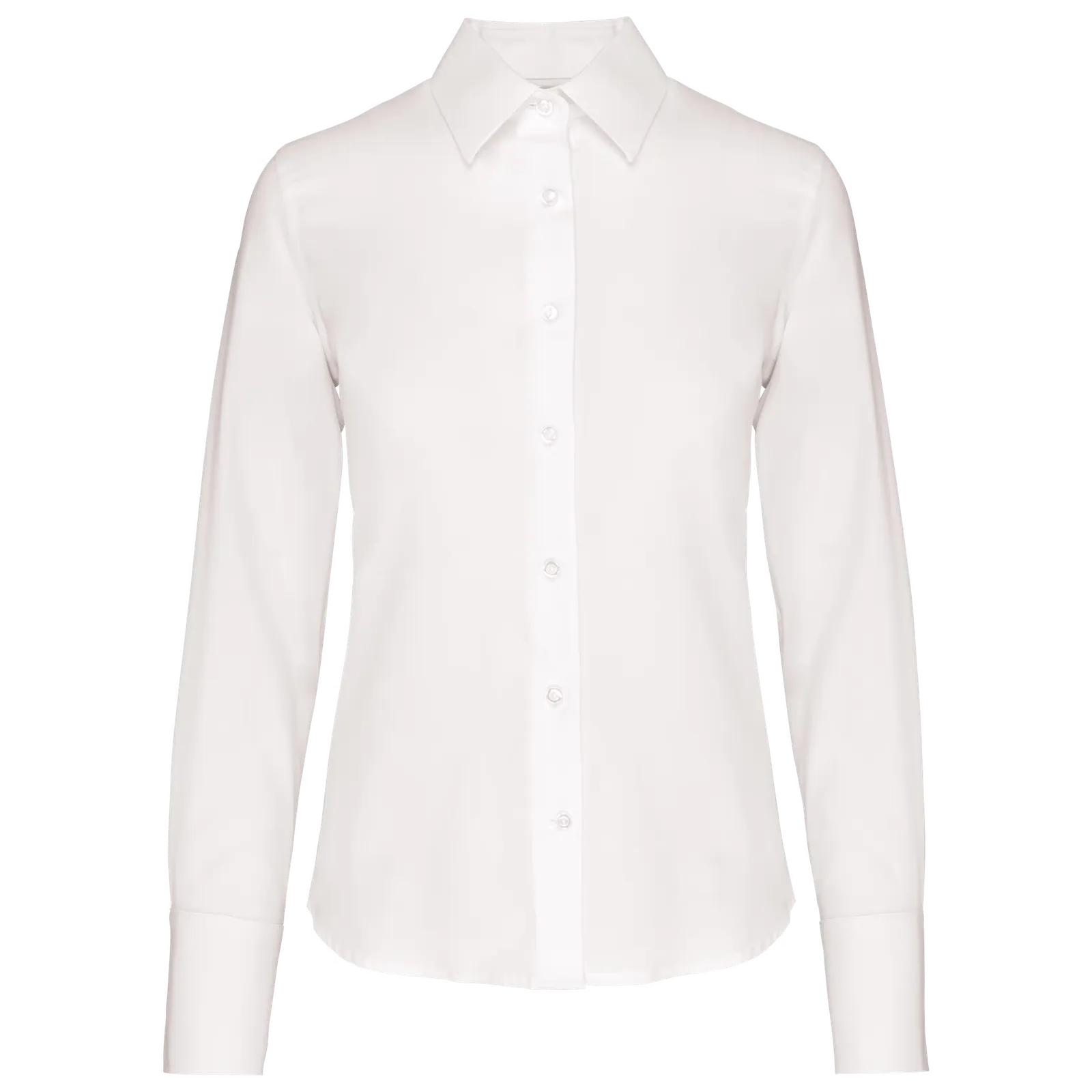 Dames blouse Kariban K538 lange mouw in Dames blouse Kariban K538 lange mouw Wit