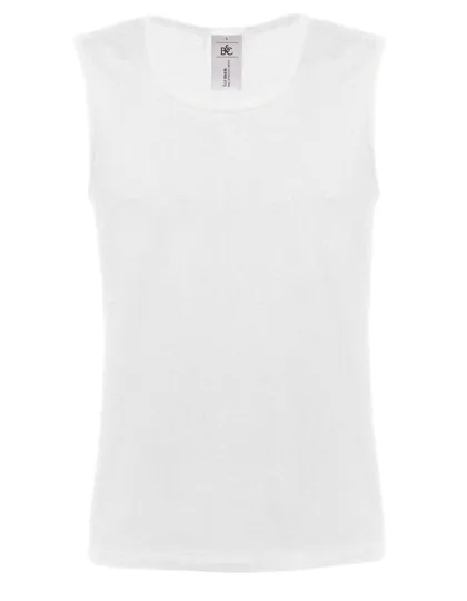 Heren Tanktop B&C TM200 Athletic Move TM200 in Heren Tanktop B&C TM200 Athletic Move TM200 - White