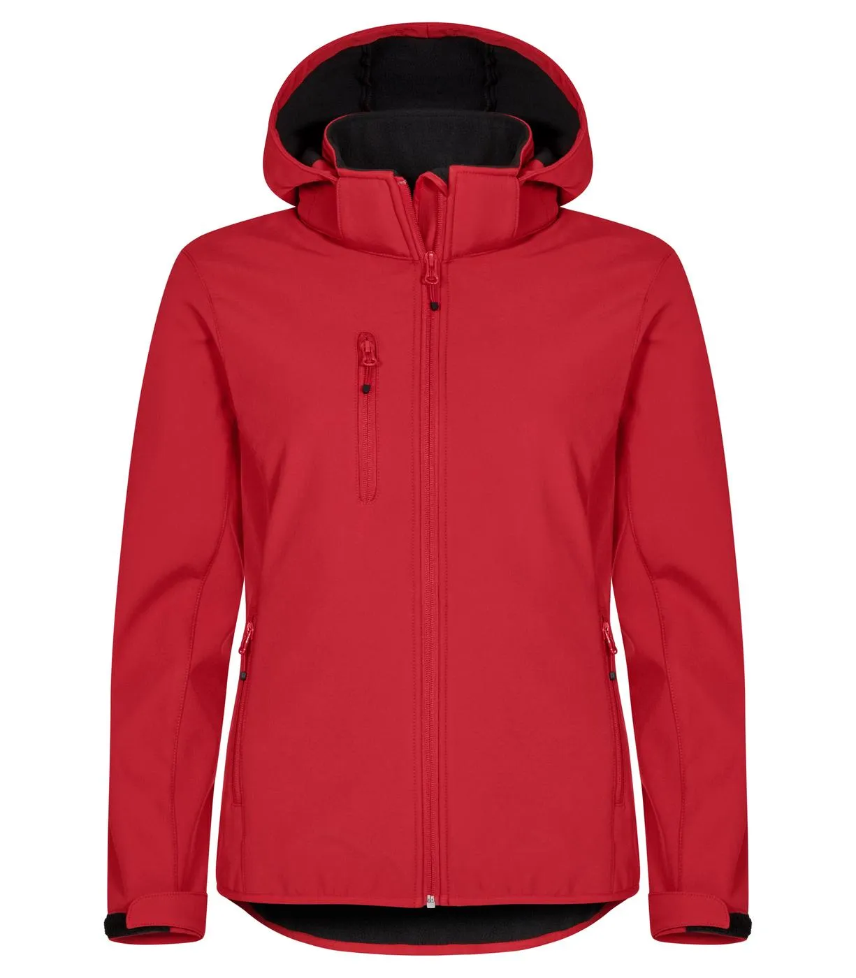 Dames hoodie Softshell Jas Clique Classic 0200917 in Dames hoodie Softshell Jas Clique Classic 0200917 Rood