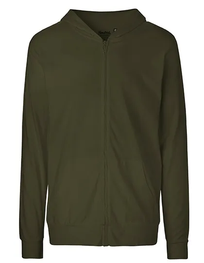 Hooded Sweater Neutral Unisex With Zip O62301 productfoto