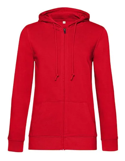Organische Dames Hoodie met rits B&C Inspire Zipped WW36B in Organische Dames Hoodie met rits B&C Inspire Zipped WW36B - Red