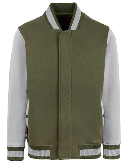 Baseball Jacket HRM Premium 709 in Baseball Jacket HRM Premium 709 - olive-Stone