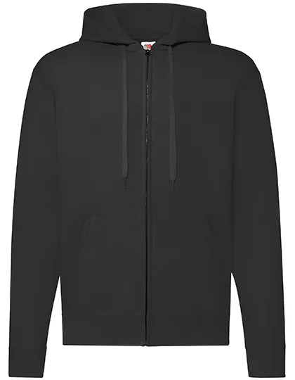 Heren Hoodie Fruit of the loom 62-062-0 Full zip in Hooded sweater Fruit of the loom Full zip zwart