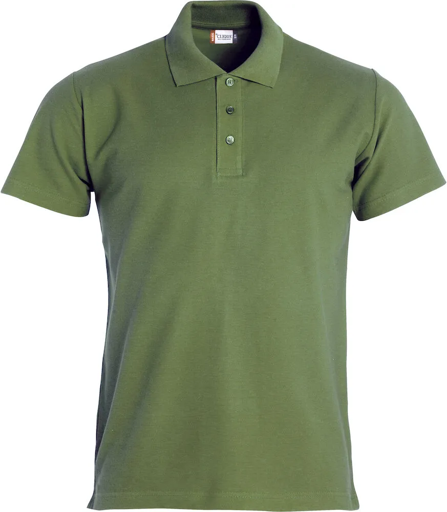 Heren Polo Clique Basic 028230 in Heren Polo Clique Basic 028230 leger Groen
