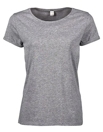Dames T-shirt Mantis 5063 Roll-Up in Heather Grey