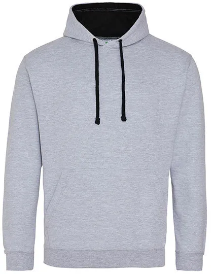 Heren Hoodie AWDis varsity JH003 in Heren Hoodie AWDis varsity JH003 - Heather Grey-French Navy