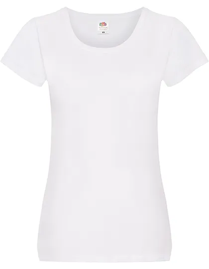 Goedkope Dames T-shirt Fruit of the Loom Lady fit 61-420-0 in Goedkope Dames T-shirt Fruit of the Loom Lady fit 61-420-0 - White