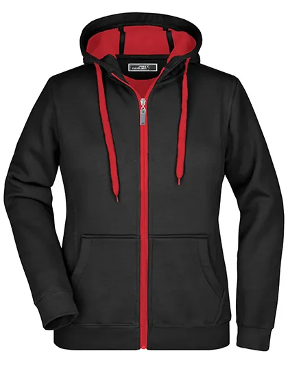 Ladie's Doubleface Jacket Daiber JN354 in Ladie's Doubleface Jacket Daiber JN354 - Black - Red
