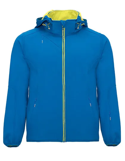 Heren Softshell Jas Siberia Roly SS6428 in Heren Softshell Jas Siberia Roly SS6428 royal blue-lime punch