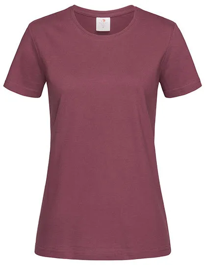 Dames T-shirt Classic-T Fitted Stedman ST2600 in Dames T-shirt Classic-T Fitted Stedman ST2600 - Burgundy Red