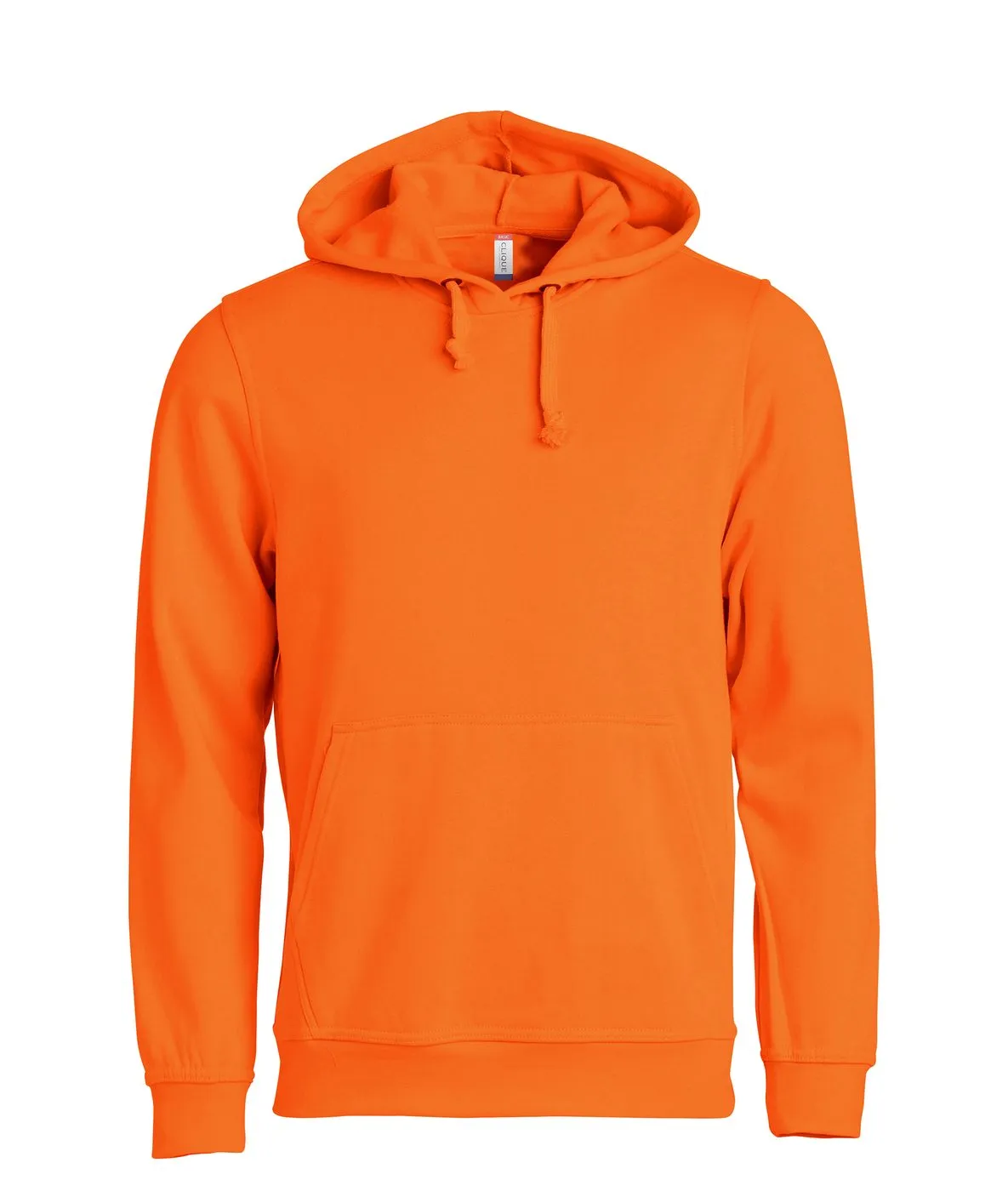 Heren Hoodie Basic Clique 021031 in Heren Hoodie Basic Clique 021031 - Signaal-Oranje