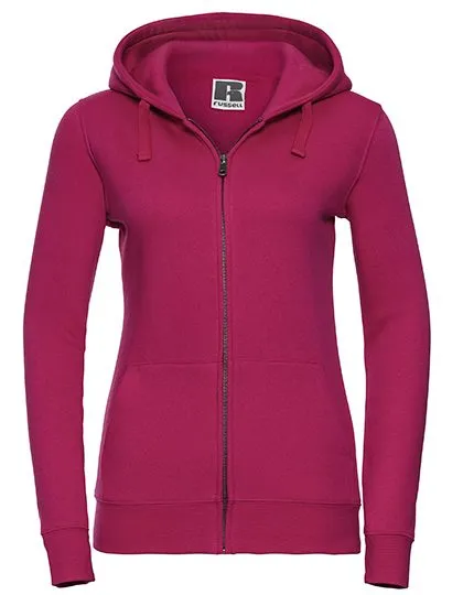 Dames Hoodie met Rits Russell Authentic R-266F-0 in Dames Hoodie met Rits Russell Authentic R-266F-0 - Fuchsia