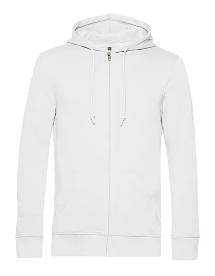 Organische Heren Hoodie met rits B&C Inspire Zipped WU35B in Organische Heren Hoodie met rits B&C Inspire Zipped WU35B - White