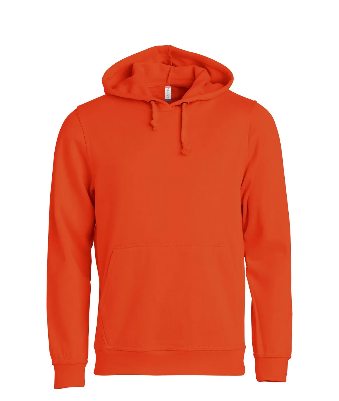 Heren Hoodie Basic Clique 021031 in Heren Hoodie Basic Clique 021031 - Diep-Oranje