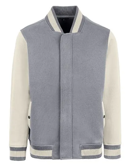 Baseball Jacket HRM Premium 709 in Baseball Jacket HRM Premium 709 -stone-Off White
