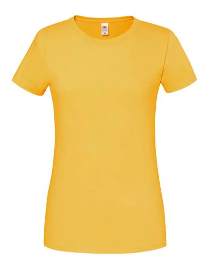 Dames T-shirt Fruit of the Loom Ringspun 61-424-0 in Dames T-shirt Fruit of the Loom Ringspun 61-424-0 - Sunflower
