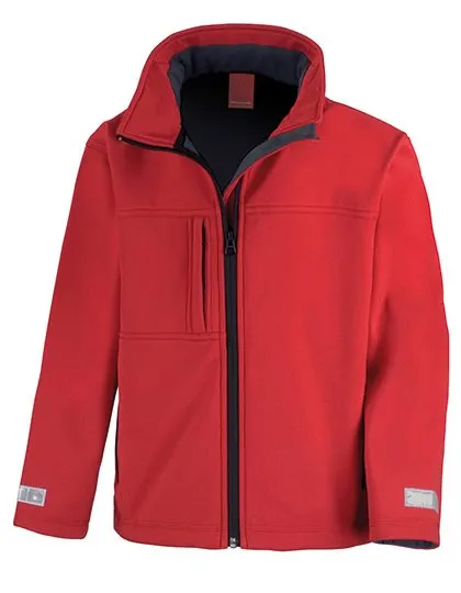 Kinder Softshell jas Classic Result R121J in Kinder Softshell jas Classic Result R121J Rood
