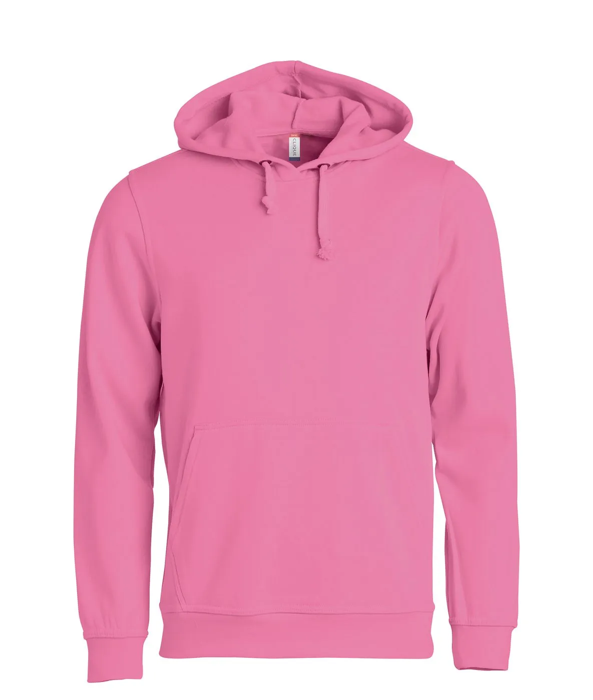 Heren Hoodie Basic Clique 021031 in Heren Hoodie Basic Clique 021031 - Helder Roze