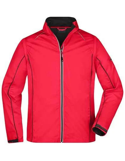 Heren Softshell jas Daiber JN1122 in Heren Softshell jas Daiber JN1122 Rood-Zwart