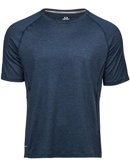 Heren Sportshirt Tee Jays 7020 in Heren Sportshirt Tee Jays 7020 Navy Melange