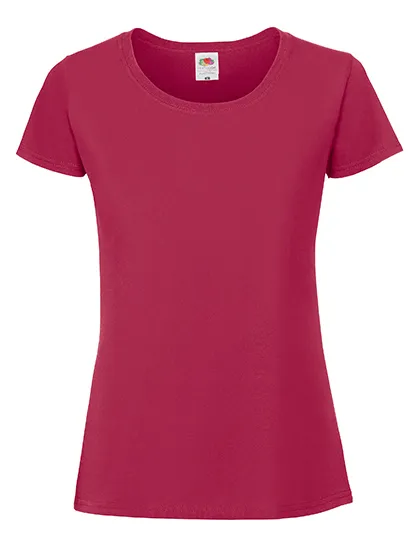 Dames T-shirt Fruit of the Loom Ringspun 61-424-0 in Dames T-shirt Fruit of the Loom Ringspun 61-424-0 - Cranberry